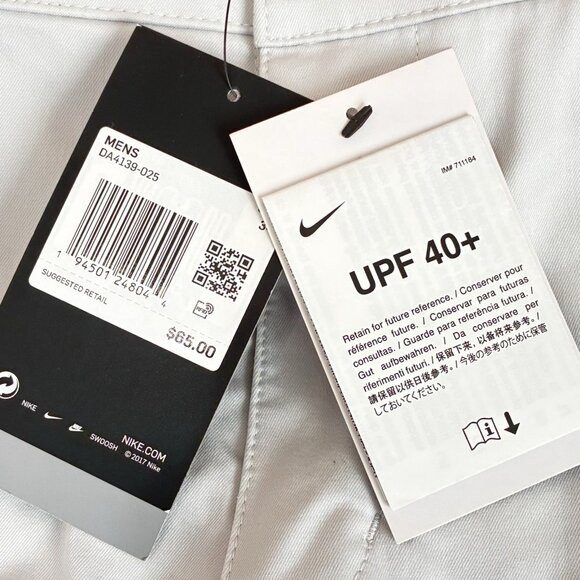 Nike Standard Fit Shorts NEW Mens 34 Gray Flex Waist Zip Close Pockets Golf - Picture 5 of 10